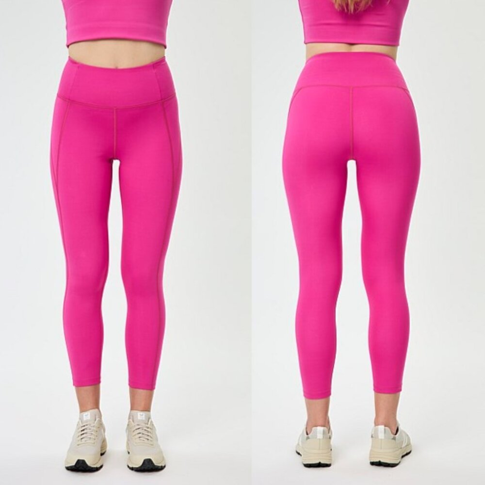 Girlfriend Collective Pink Compressive High-Rise 7/8 Leggings Sports Yoga Size M